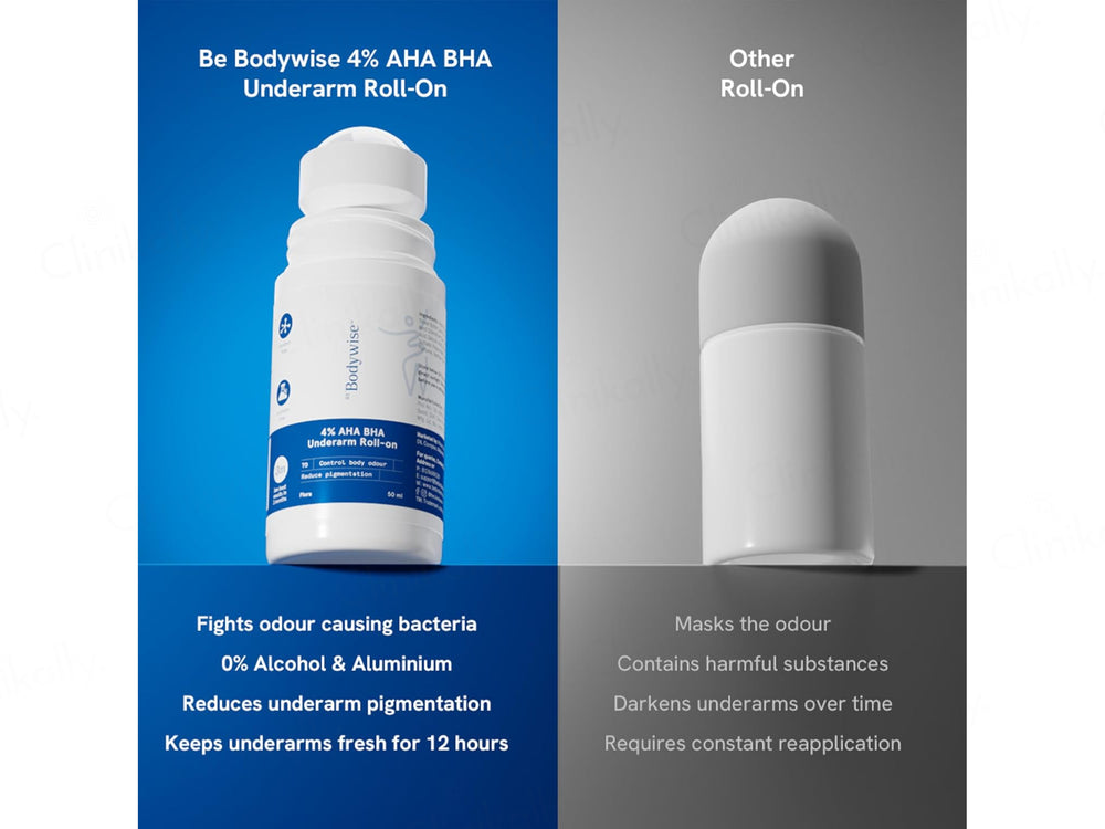 Be Bodywise 4% AHA BHA Underarm Roll-On (Flora)
