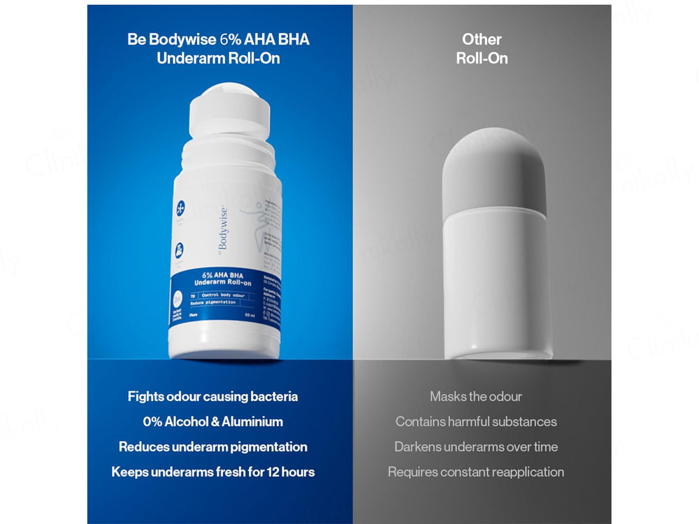 Be Bodywise 6% AHA BHA Underarm Roll-On (Flora)