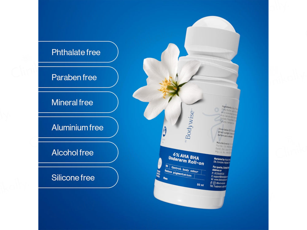 Be Bodywise 6% AHA BHA Underarm Roll-On (Flora)