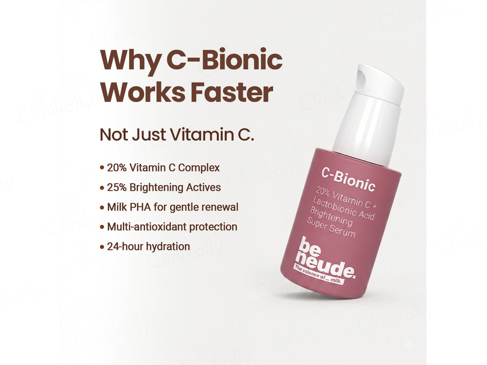 Be Neude C-Bionic 20% Vitamin C + Lactobionic Acid Brightening Super Face Serum