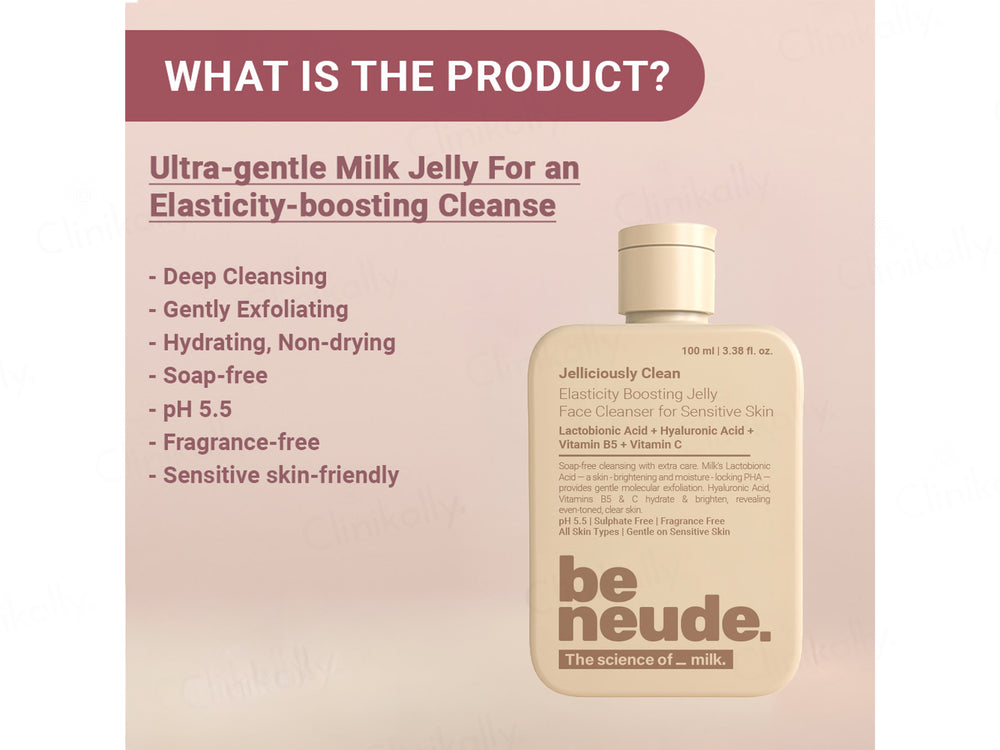 Be Neude Jelliciously Clean Elasticity Boosting Jelly Face Cleanser For Sensitive Skin