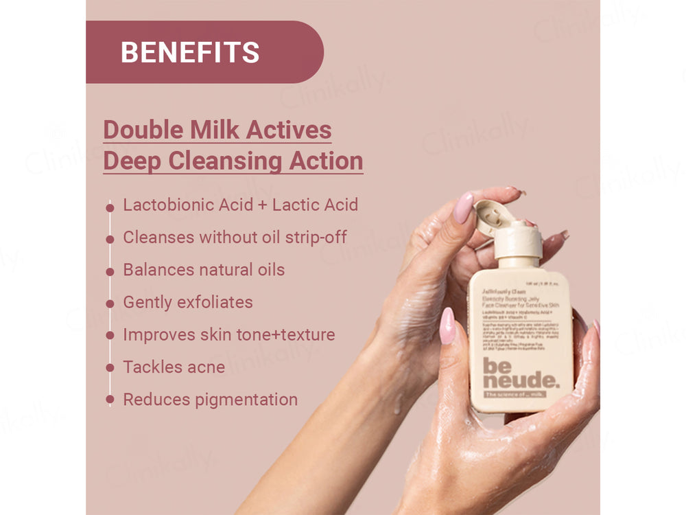 Be Neude Jelliciously Clean Elasticity Boosting Jelly Face Cleanser For Sensitive Skin