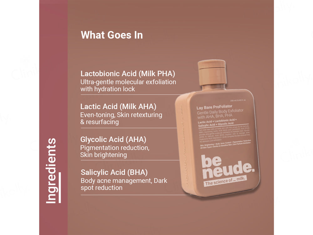 Be Neude Lay Bare Profoliator Gentle Daily Body Exfoliator Scrub