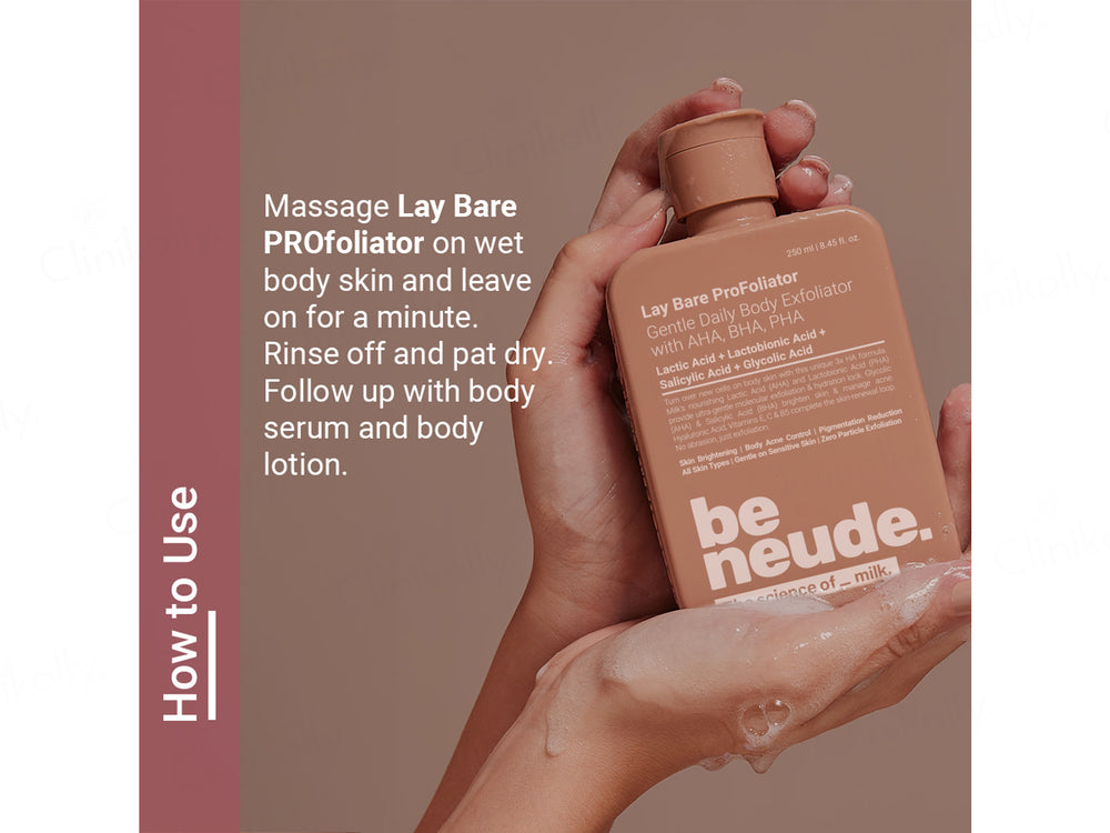Be Neude Lay Bare Profoliator Gentle Daily Body Exfoliator Scrub