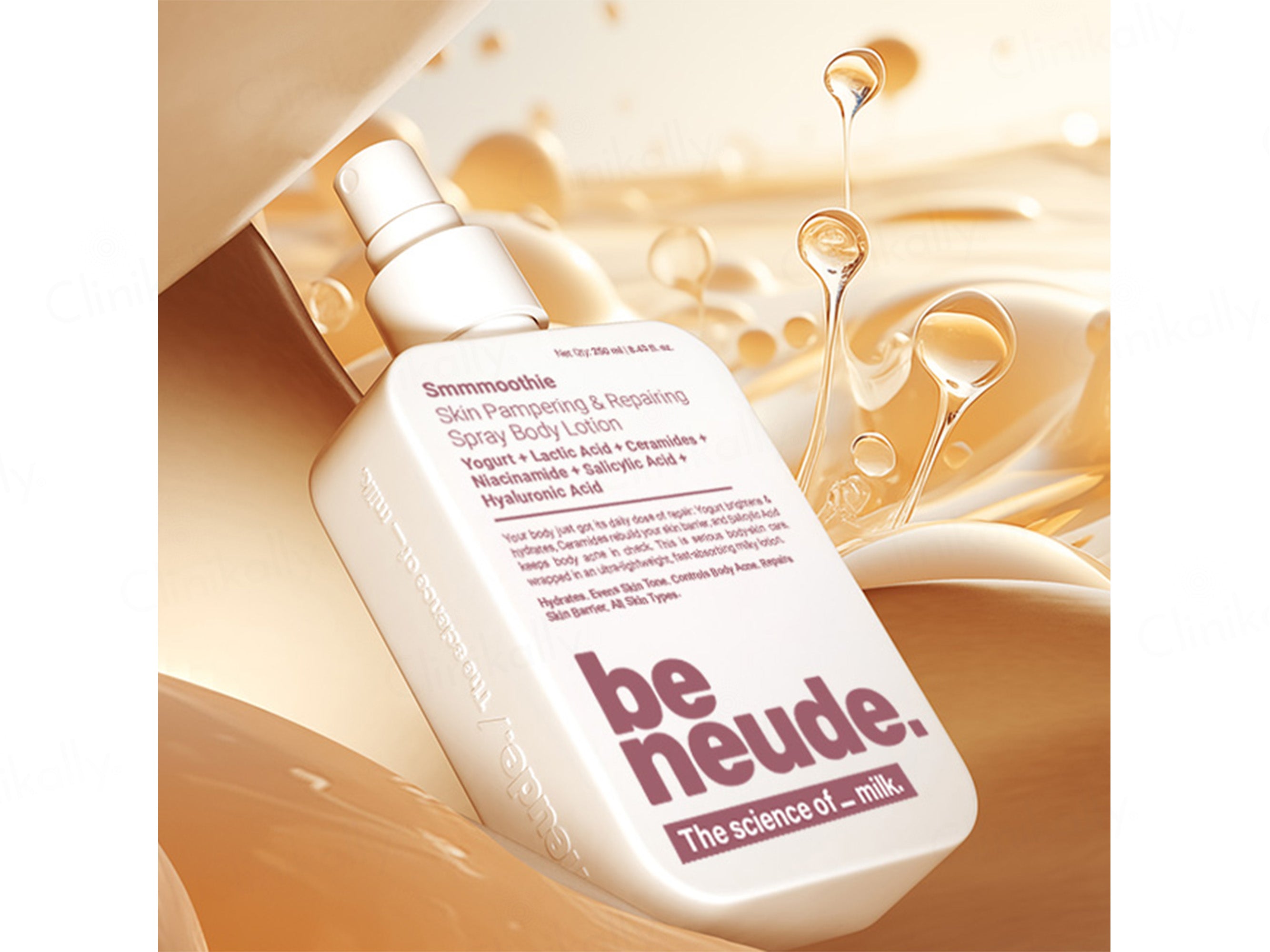 Be Neude Smmmoothie Ultimate Skin Pampering & Repairing Spray Body Lotion