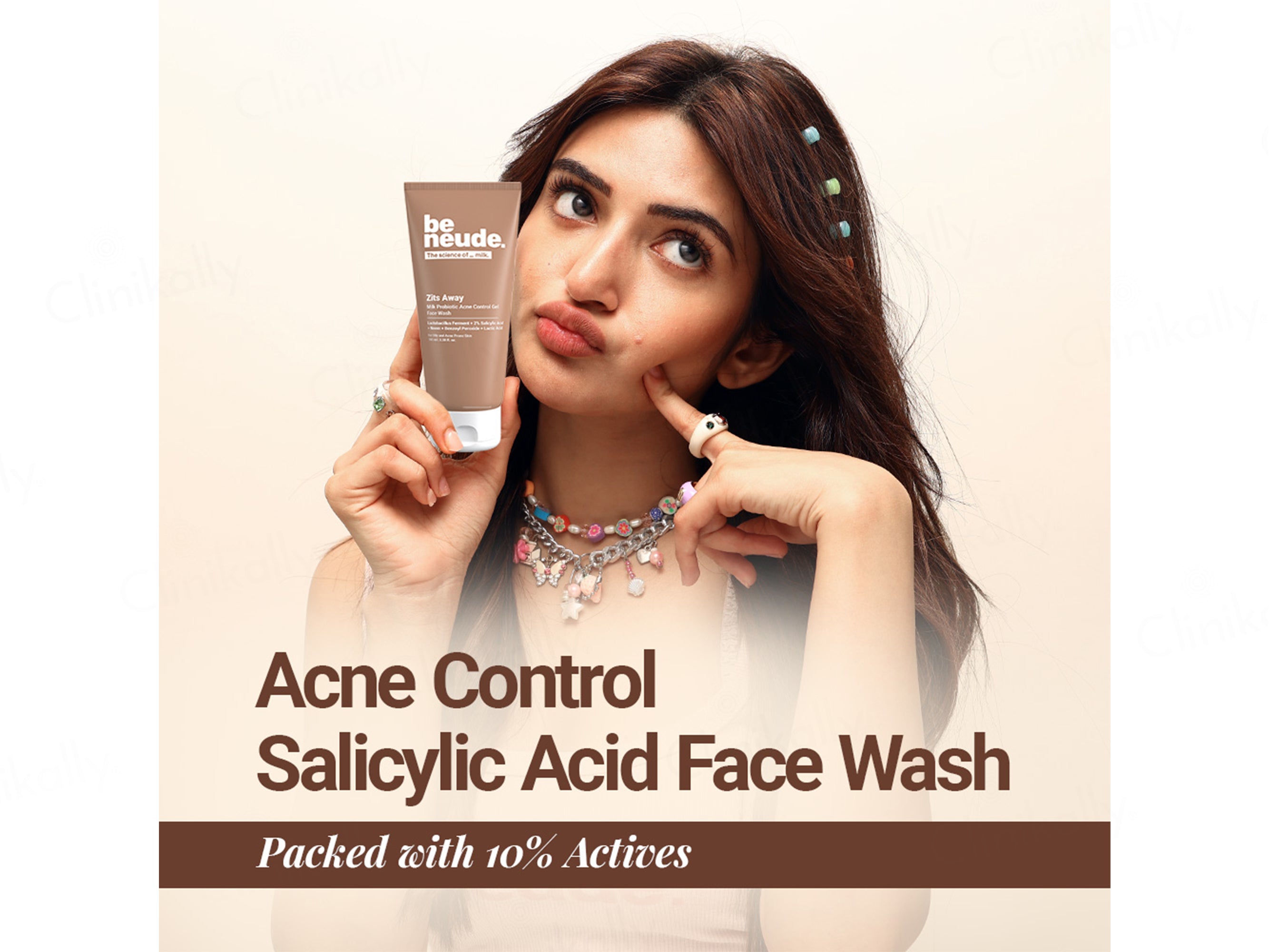 Be Neude Zits Away Milk Probiotic Acne Control Gel Face Wash