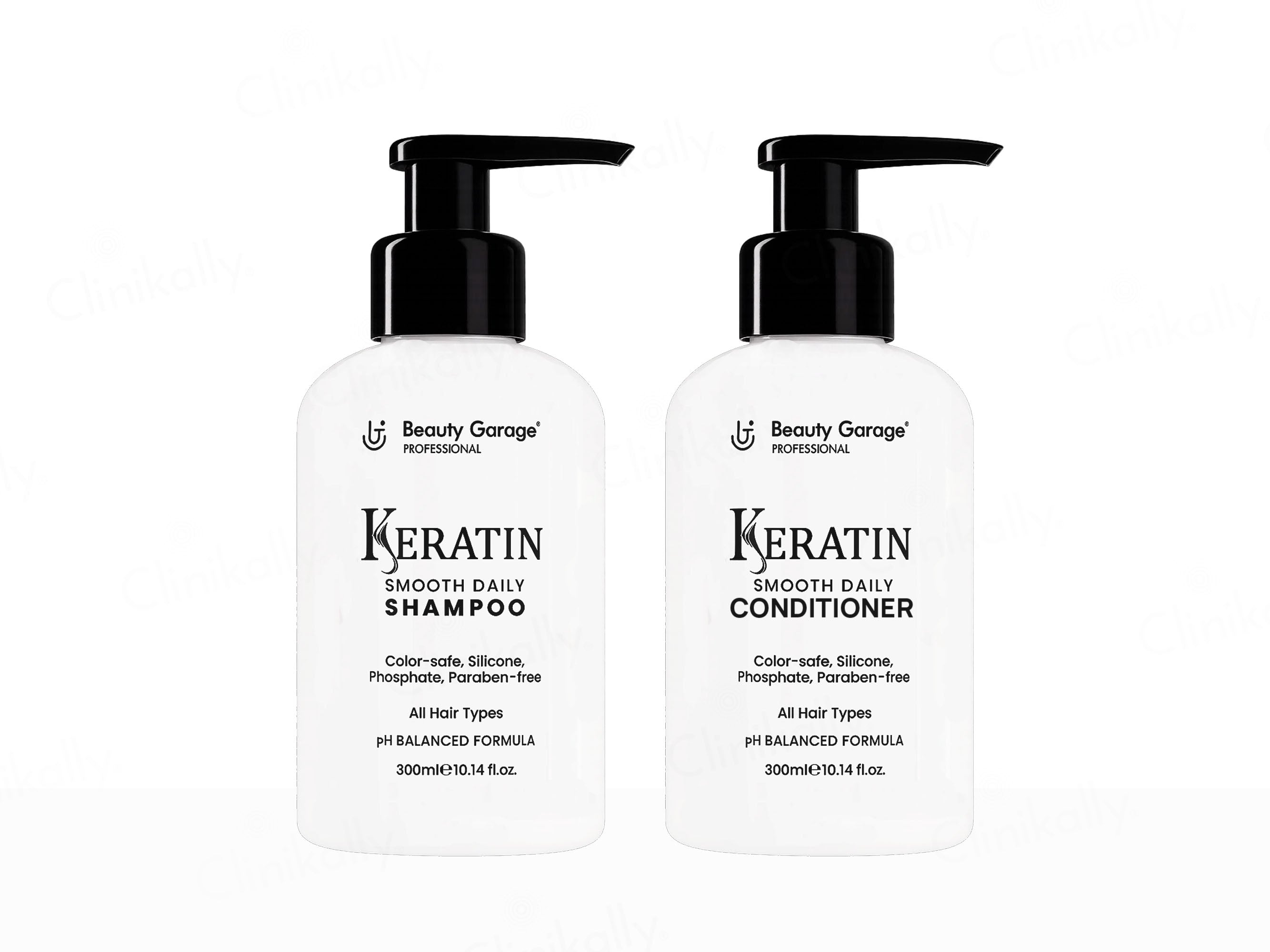 Beauty Garage Keratin Smooth Daily Shampoo + Conditioner Combo