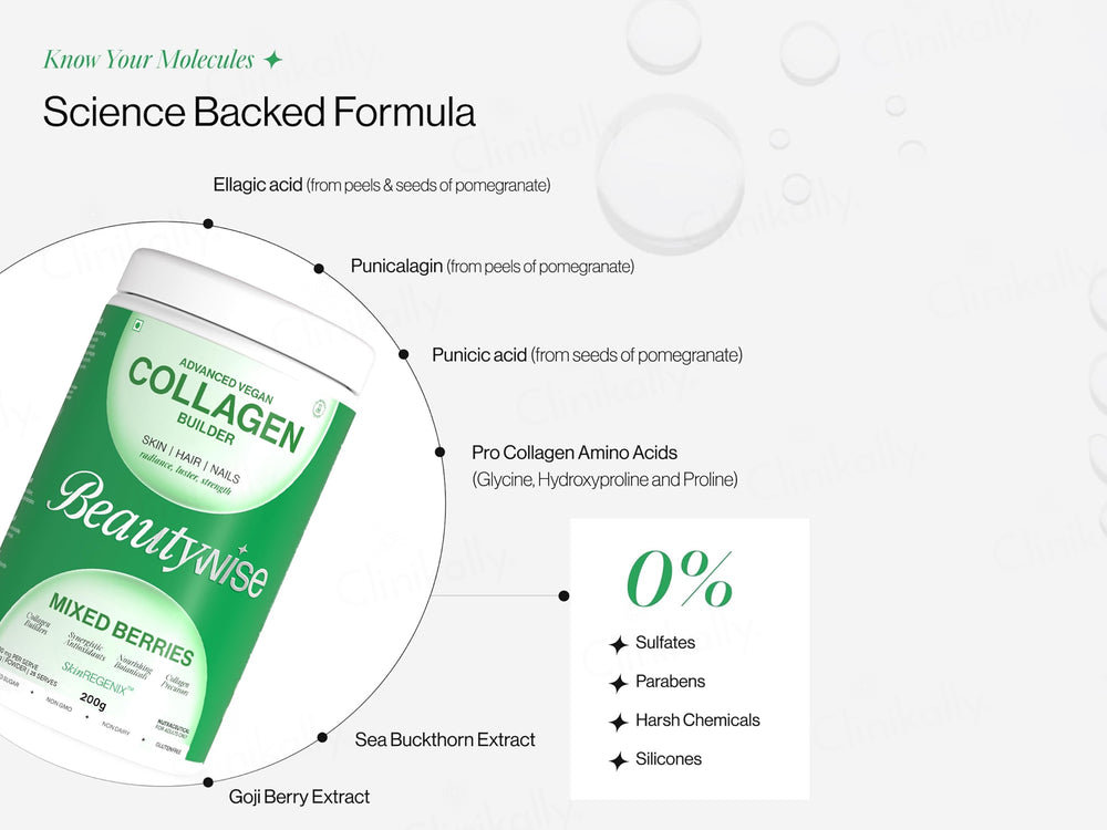 Beautywise Advanced Vegan Collagen Builder Powder - Mixed Berries Flavour