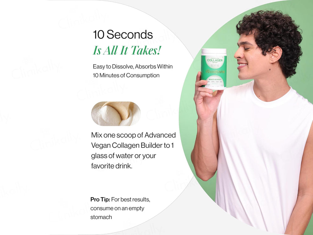 Beautywise Advanced Vegan Collagen Builder Powder - Mixed Berries Flavour
