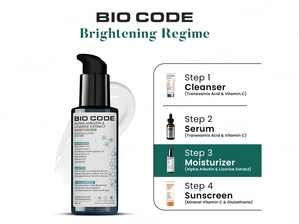 Bio Code Alpha Arbutin & Licorice Extract Brightening Moisturizer