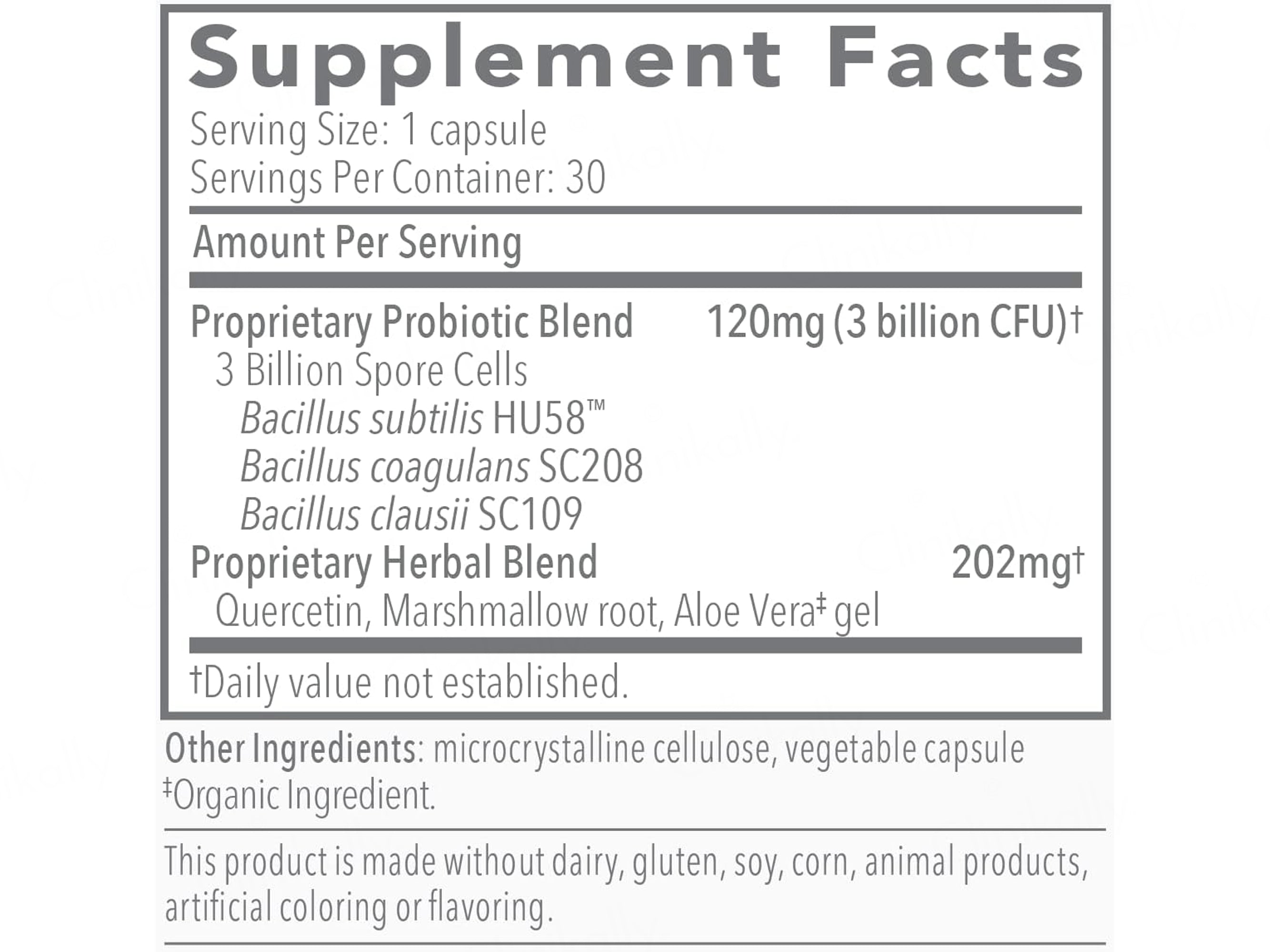 Buy Biocidin Botanicals Proflora 4R Spore-Based Probiotic Dietary ...