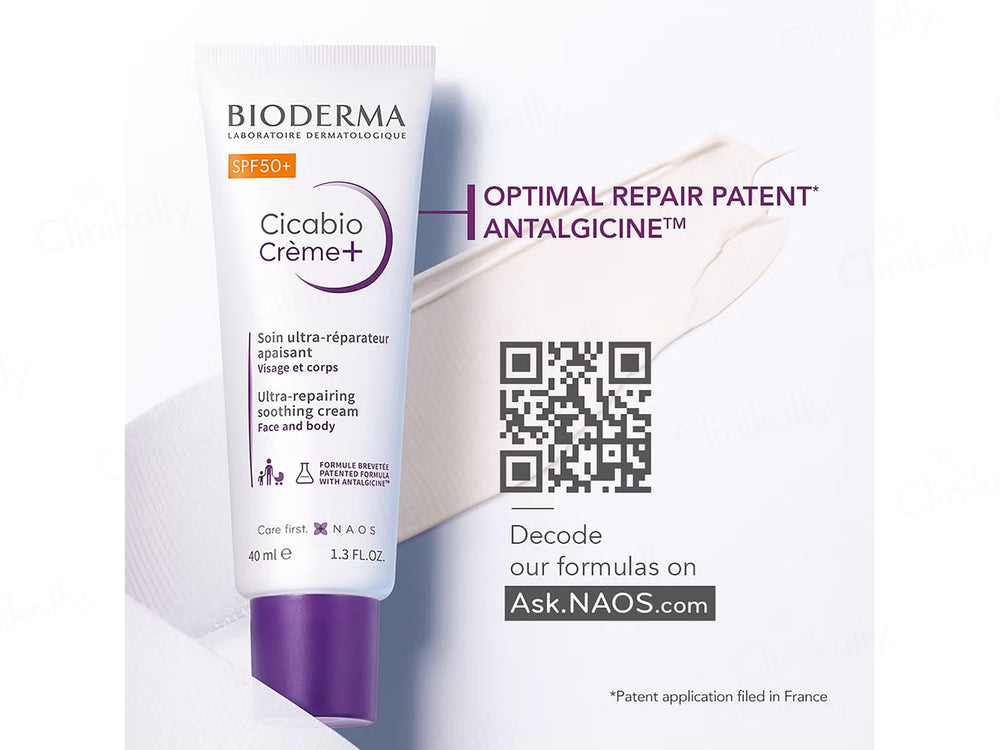Bioderma Cicabio Creme+ Ultra-Repairing Soothing Cream Sunscreen SPF 50+