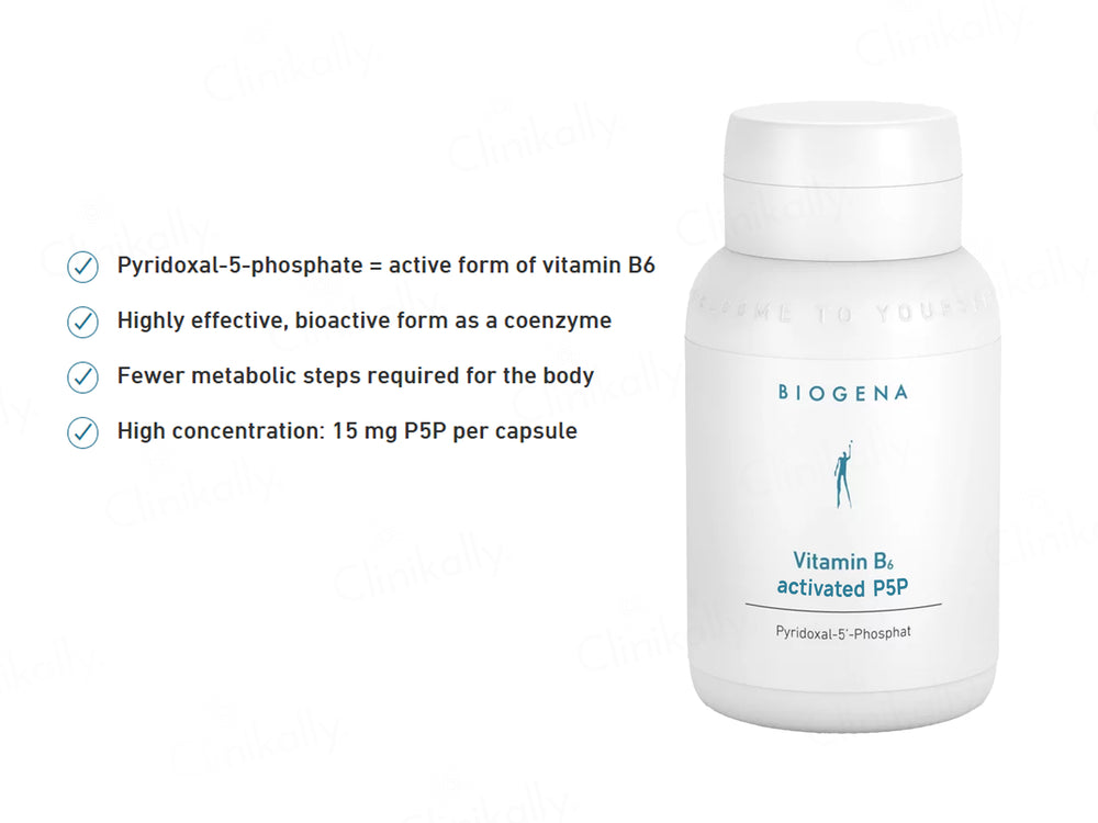Biogena Vitamin B6 Activated P5P Food Supplement Capsule