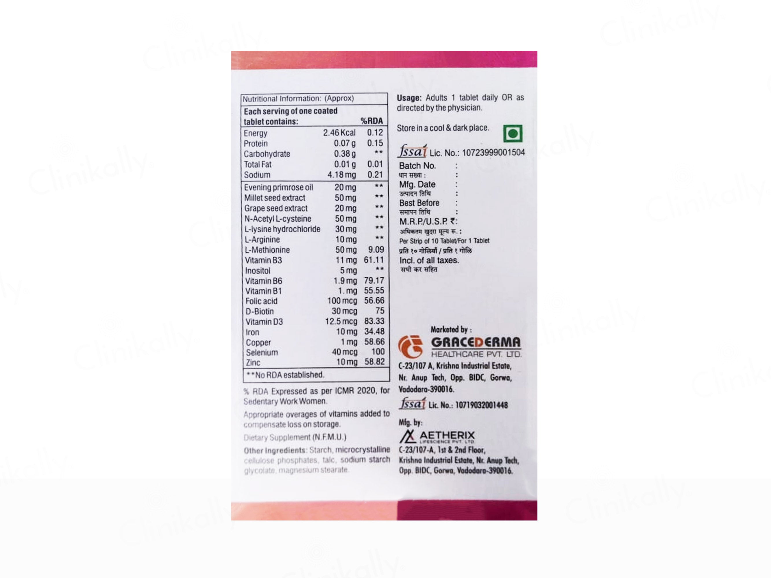 Biograce Eva Nutraceutical Tablet
