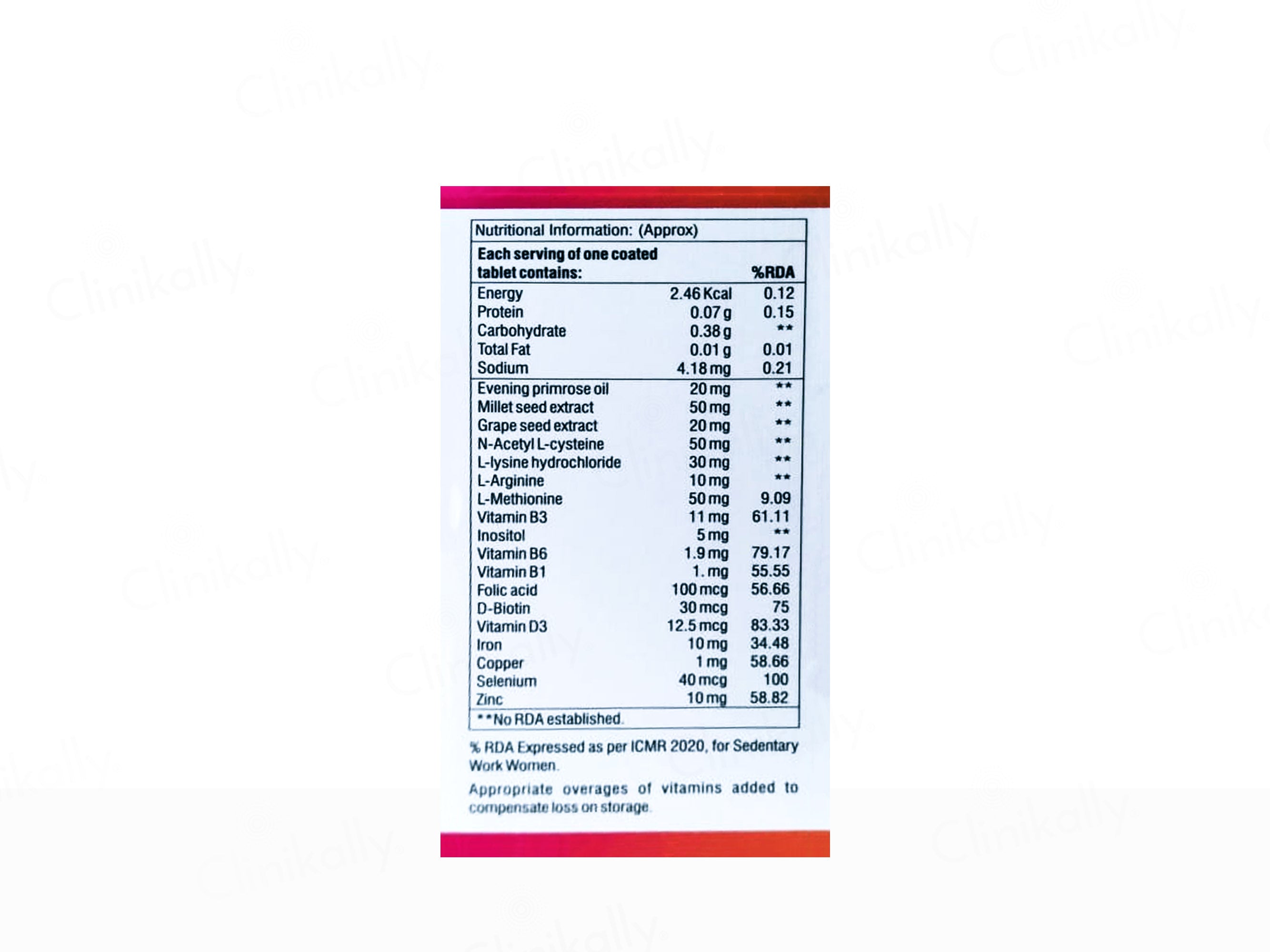 Biograce Eva Nutraceutical Tablet (Bottle)