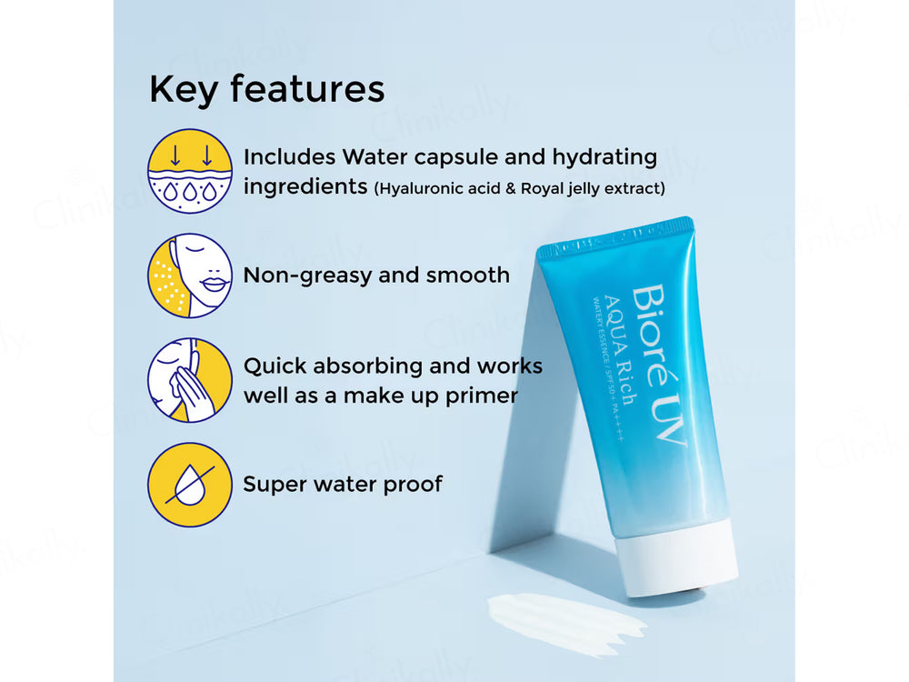 Biore UV Aqua Rich Watery Essence Ultra Lightweight Sunscreen SPF 50+ PA++++