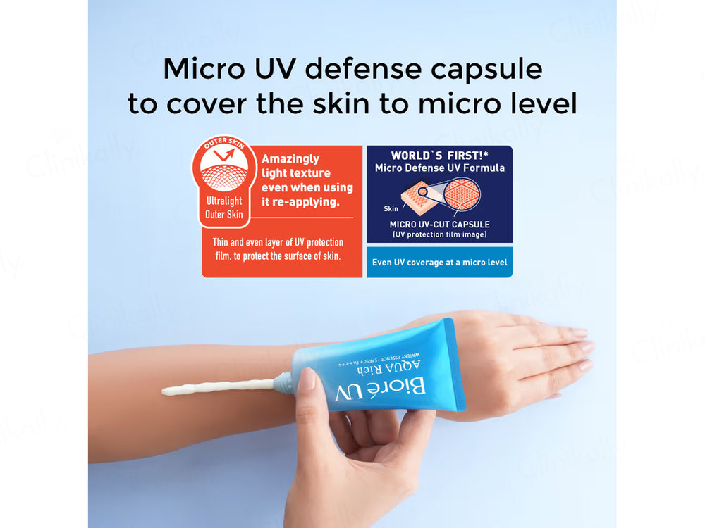 Biore UV Aqua Rich Watery Essence Ultra Lightweight Sunscreen SPF 50+ PA++++