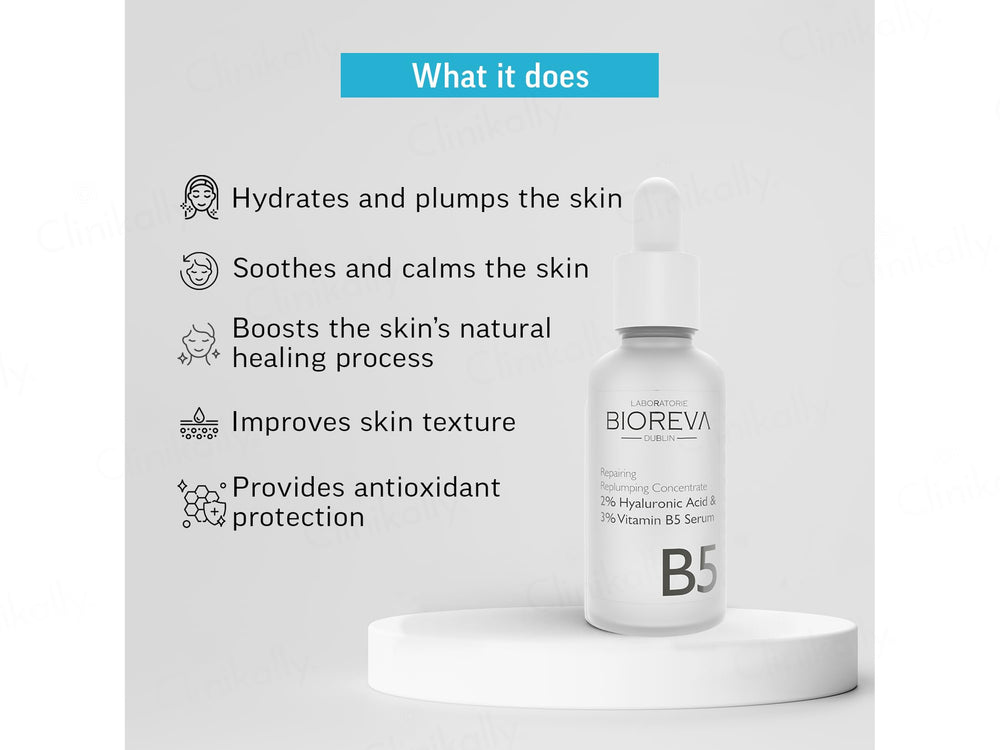 Bioreva 2% Hyaluronic Acid & 3% Vitamin B5 Replumping Concentrate Face Serum