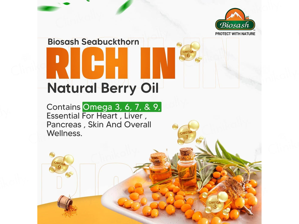 Biosash Sea Buckthorn Berry Oil Capsules