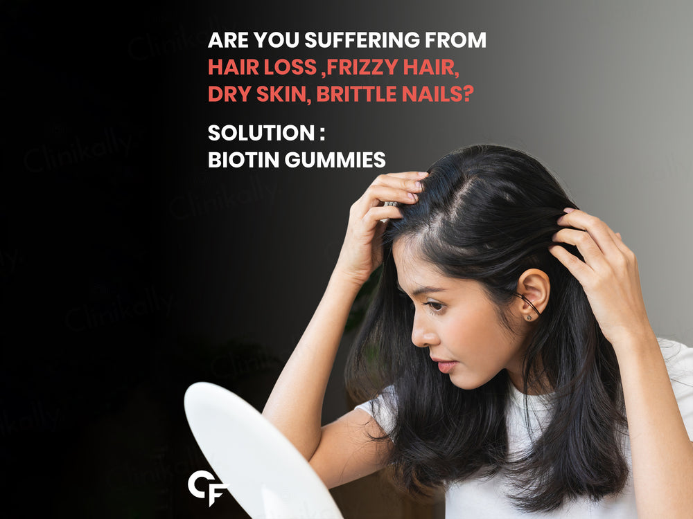 Carbamide Forte Natural Biotin Gummies For Hair Growth - Strawberry Flavour