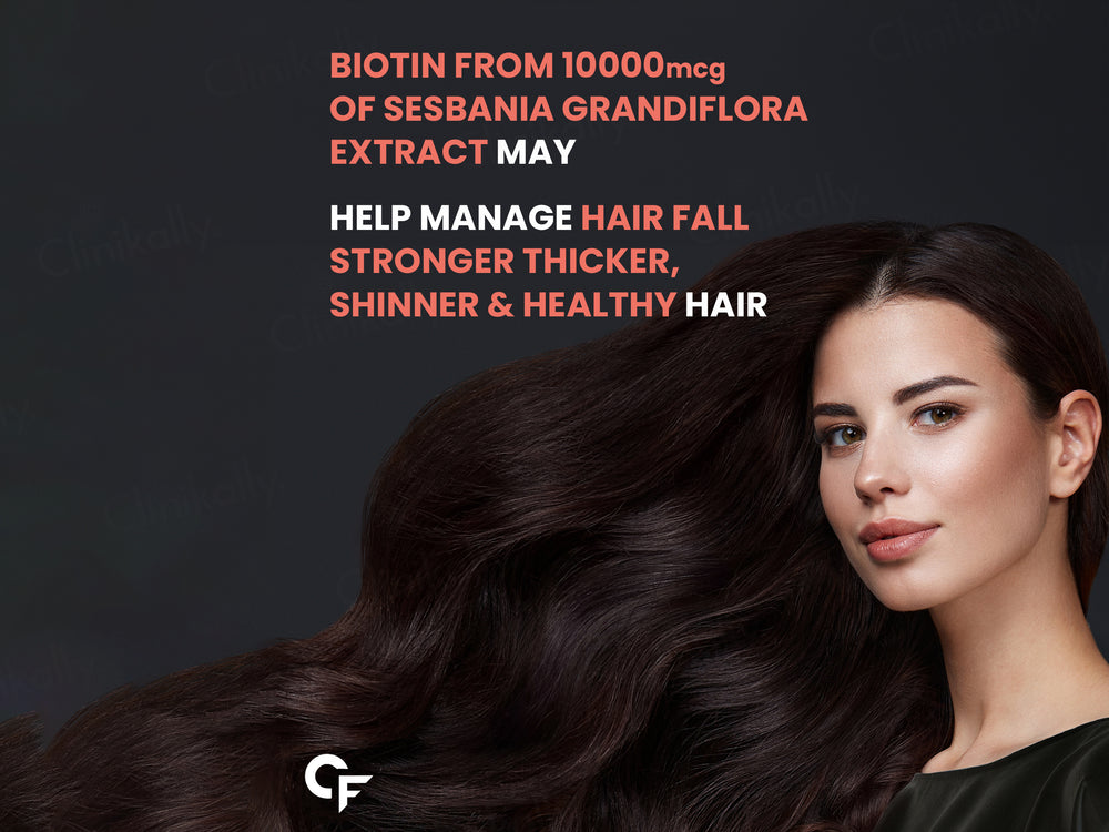 Carbamide Forte Natural Biotin Gummies For Hair Growth - Strawberry Flavour