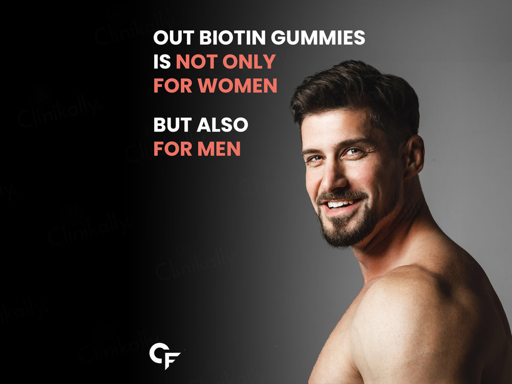 Carbamide Forte Natural Biotin Gummies For Hair Growth - Strawberry Flavour