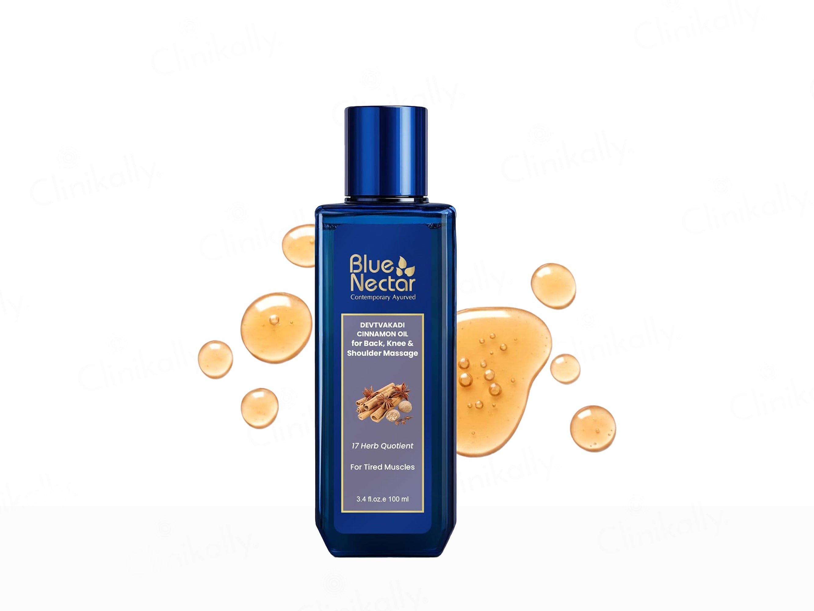 Blue Nectar Devtvakadi Cinnamon Pain Relief Oil For Back & Joint