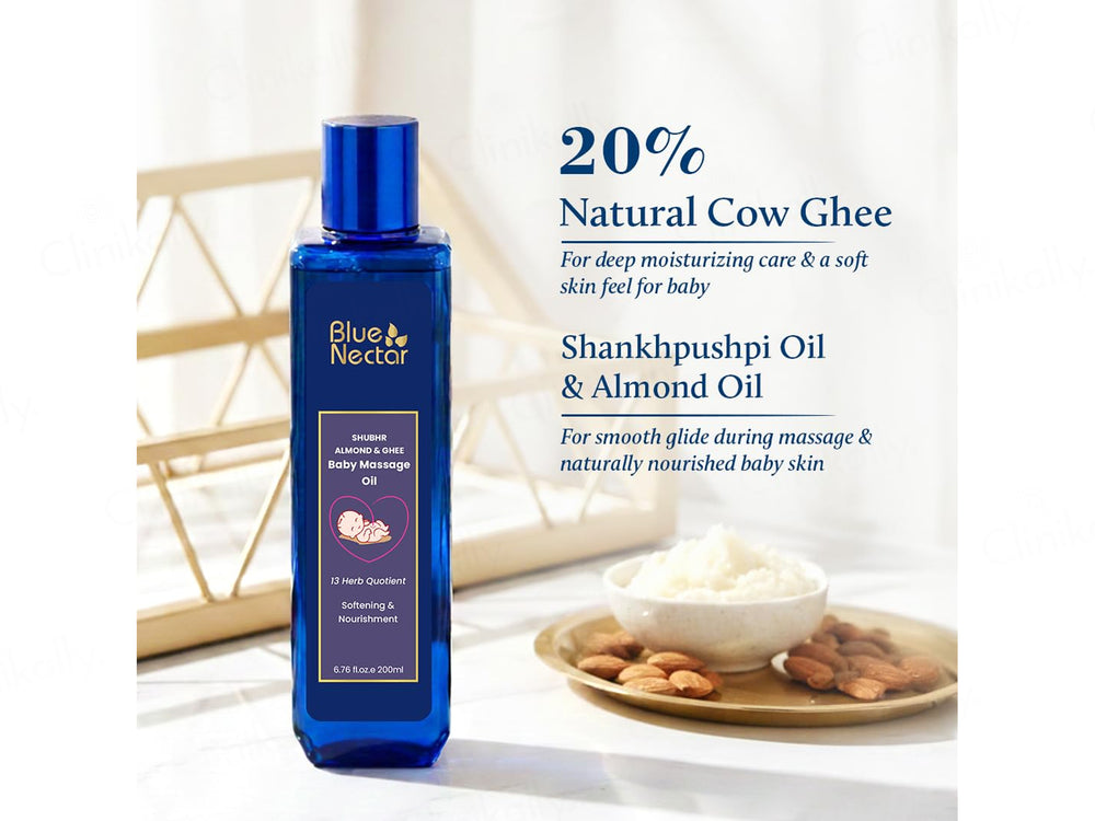 Blue Nectar Shubhr Almond & Ghee Baby Massage Oil