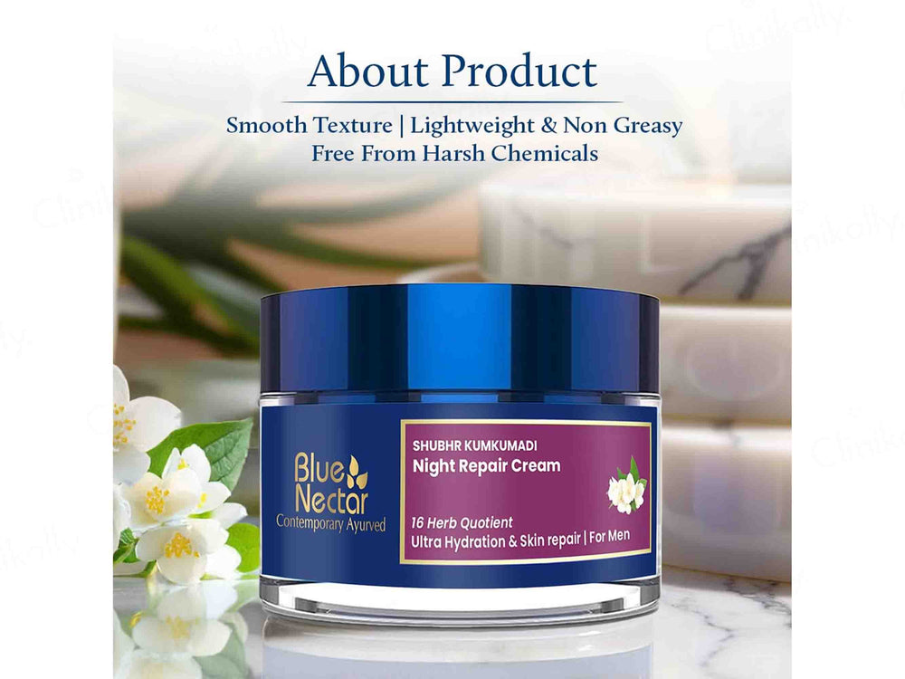 Blue Nectar Shubhr Kumkumadi Night Cream For Men