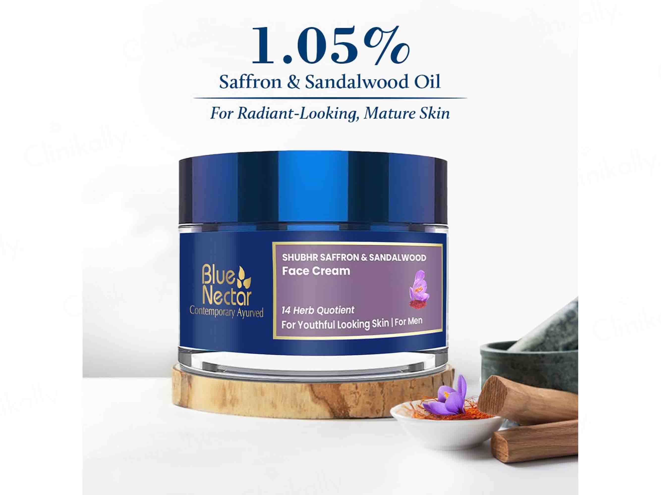 Blue Nectar Shubhr Saffron & Sandalwood Face Cream For Men