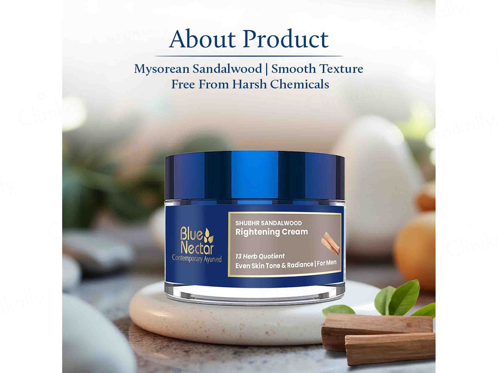 Blue Nectar Shubhr Sandalwood Face Cream For Men