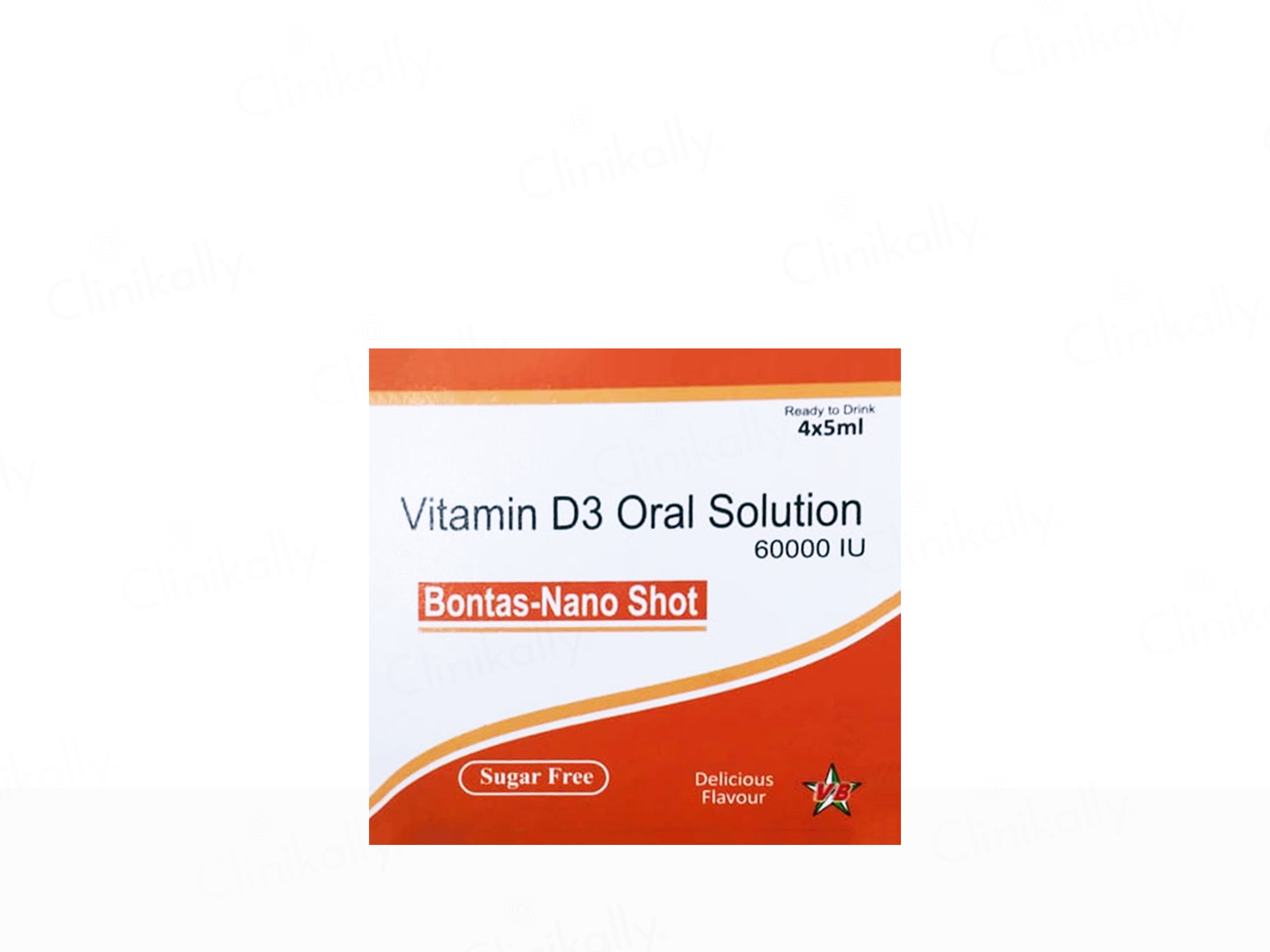 Bontas-Nano Shot Vitamin D3 60000 IU Sugar Free Oral Solution