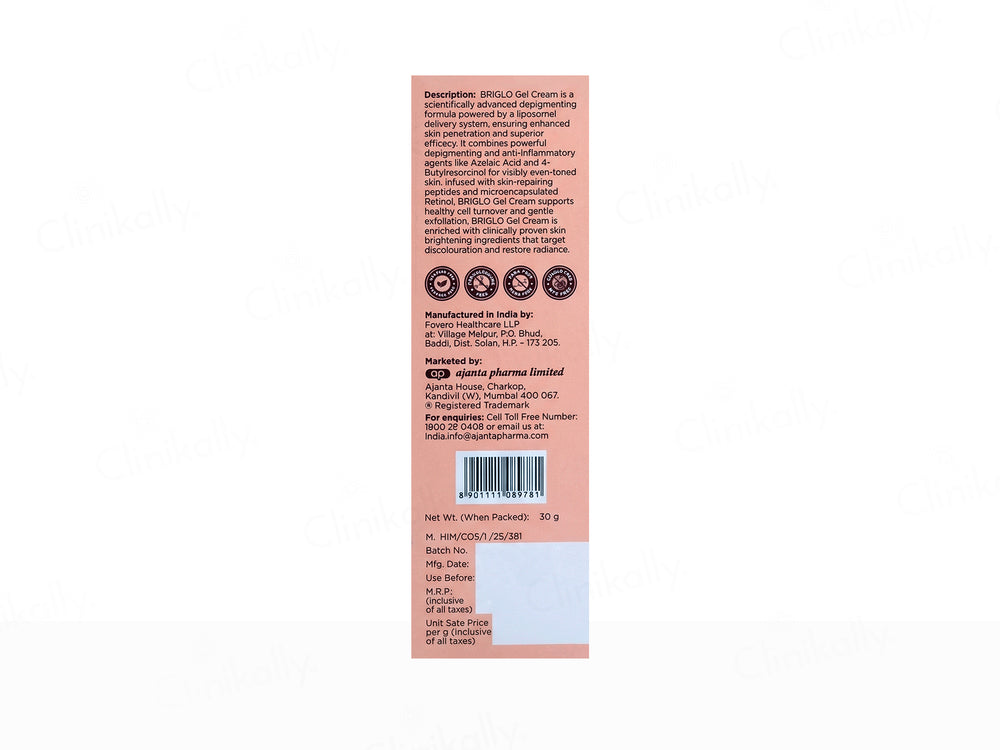 Briglo Liposomal Depigmenting Gel Cream