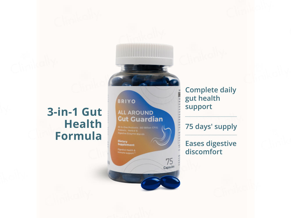Briyo All Around Gut Guardian 60 Billion CFU Dietary Supplement Capsule