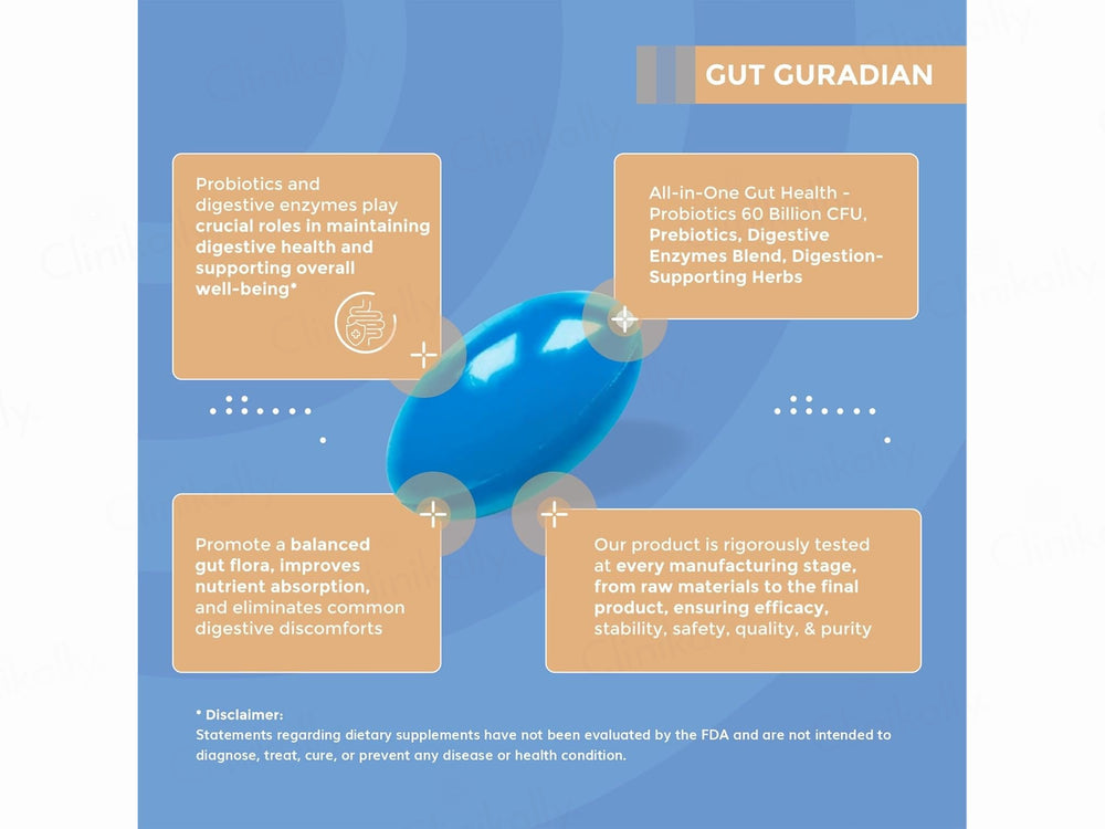 Briyo All Around Gut Guardian 60 Billion CFU Dietary Supplement Capsule