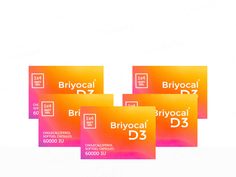Briyo Briyocal D3 60000 IU Cholecalciferol Softgel Capsule