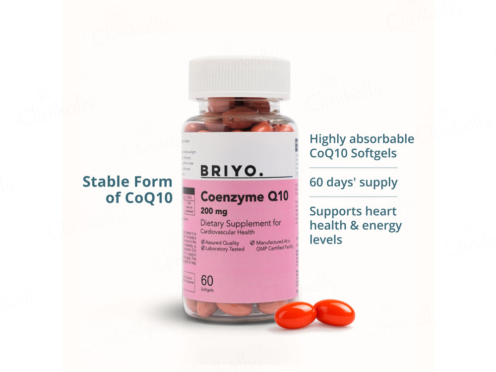 Briyo Coenzyme Q10 200 mg Dietary Supplement Capsule