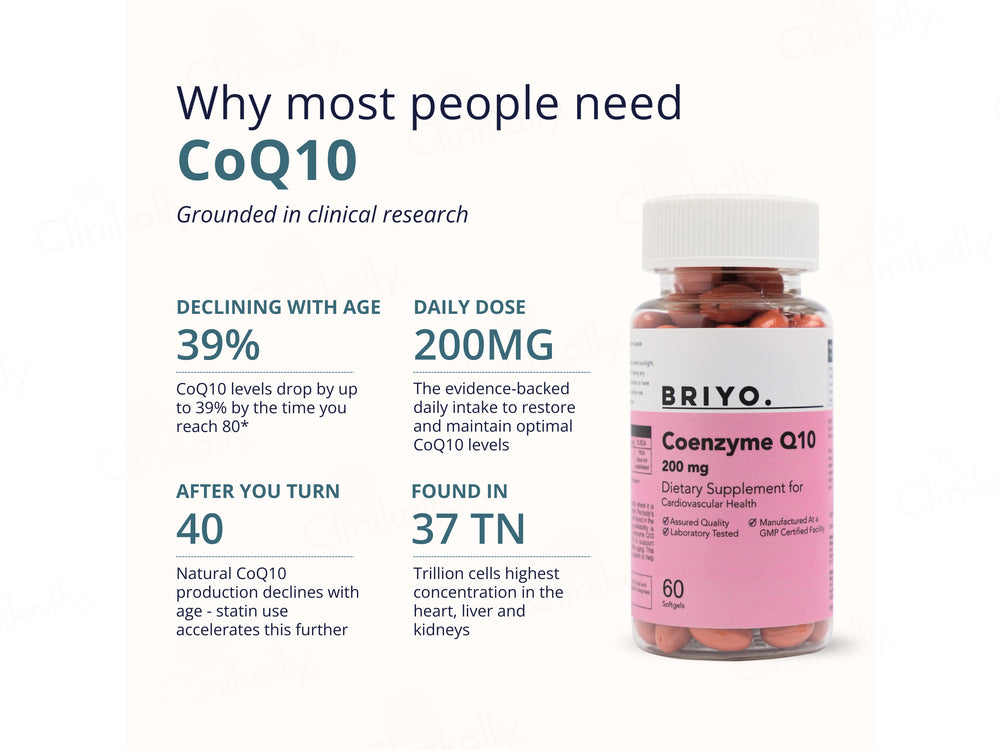 Briyo Coenzyme Q10 200 mg Dietary Supplement Capsule