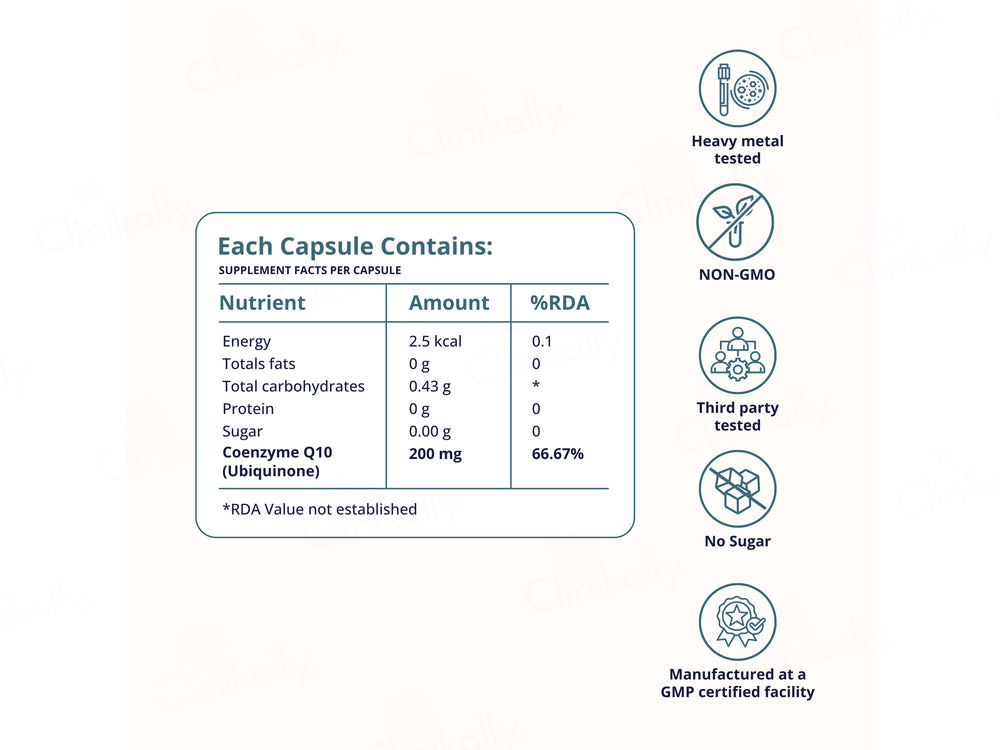 Briyo Coenzyme Q10 200 mg Dietary Supplement Capsule