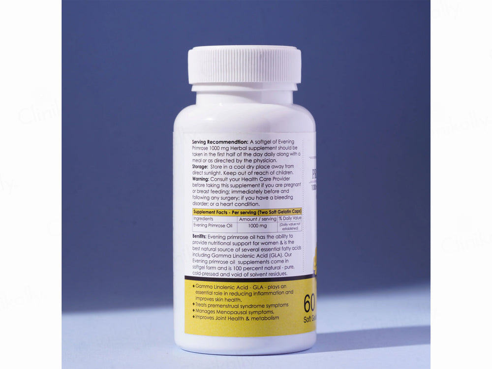 Briyo Evening Primrose Oil 1000 mg Dietary Supplement Capsule