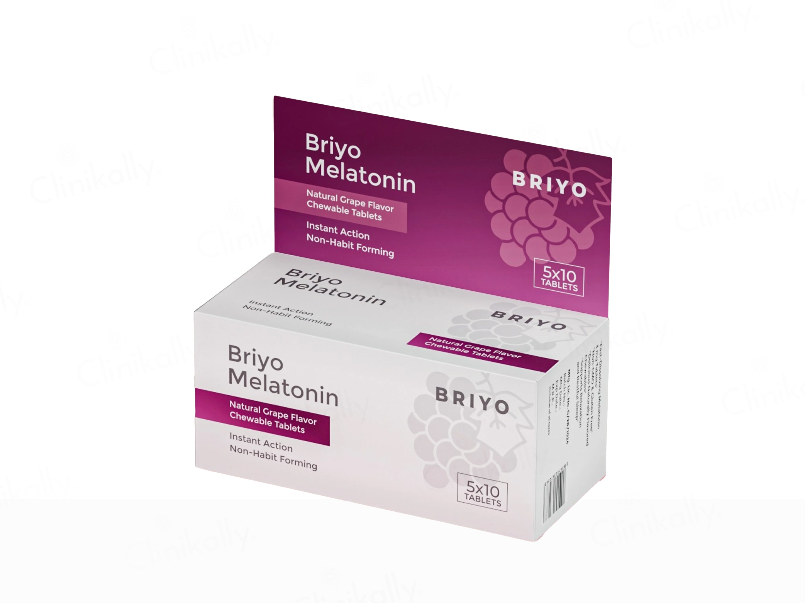 Briyo Melatonin 3 mg Chewable Tablet - Natural Grape Flavour