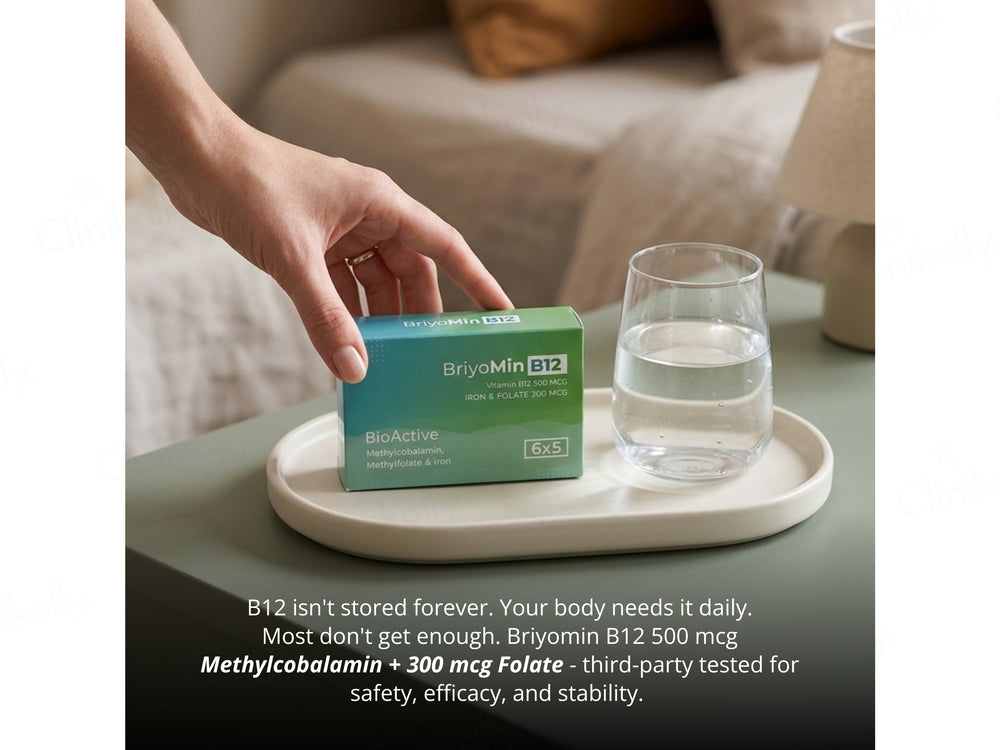 Briyo Min B12 Bio Active Vitamin B12 500 mcg Capsule