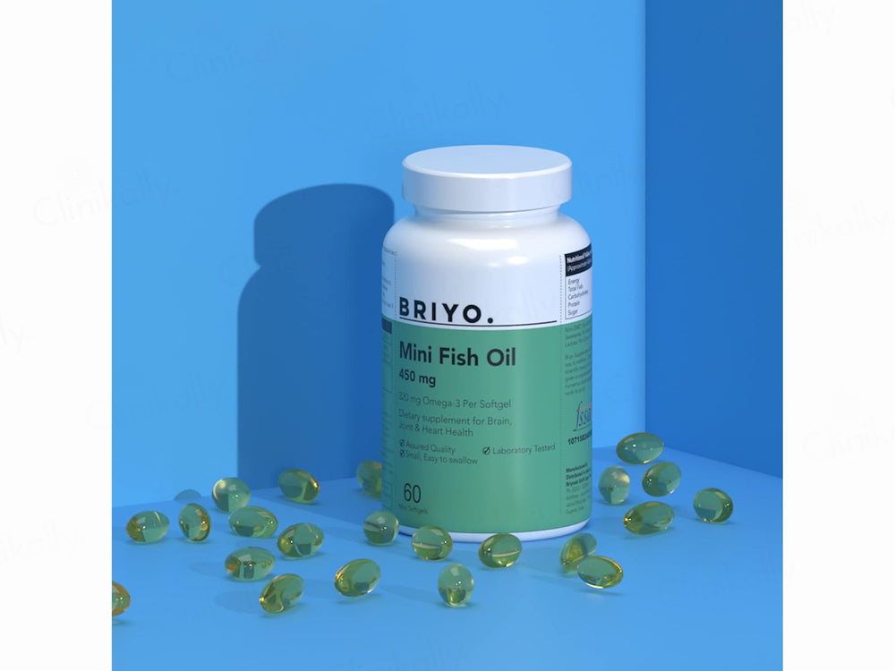 Briyo Mini Fish Oil 450 mg Dietary Supplement Softgel Capsule