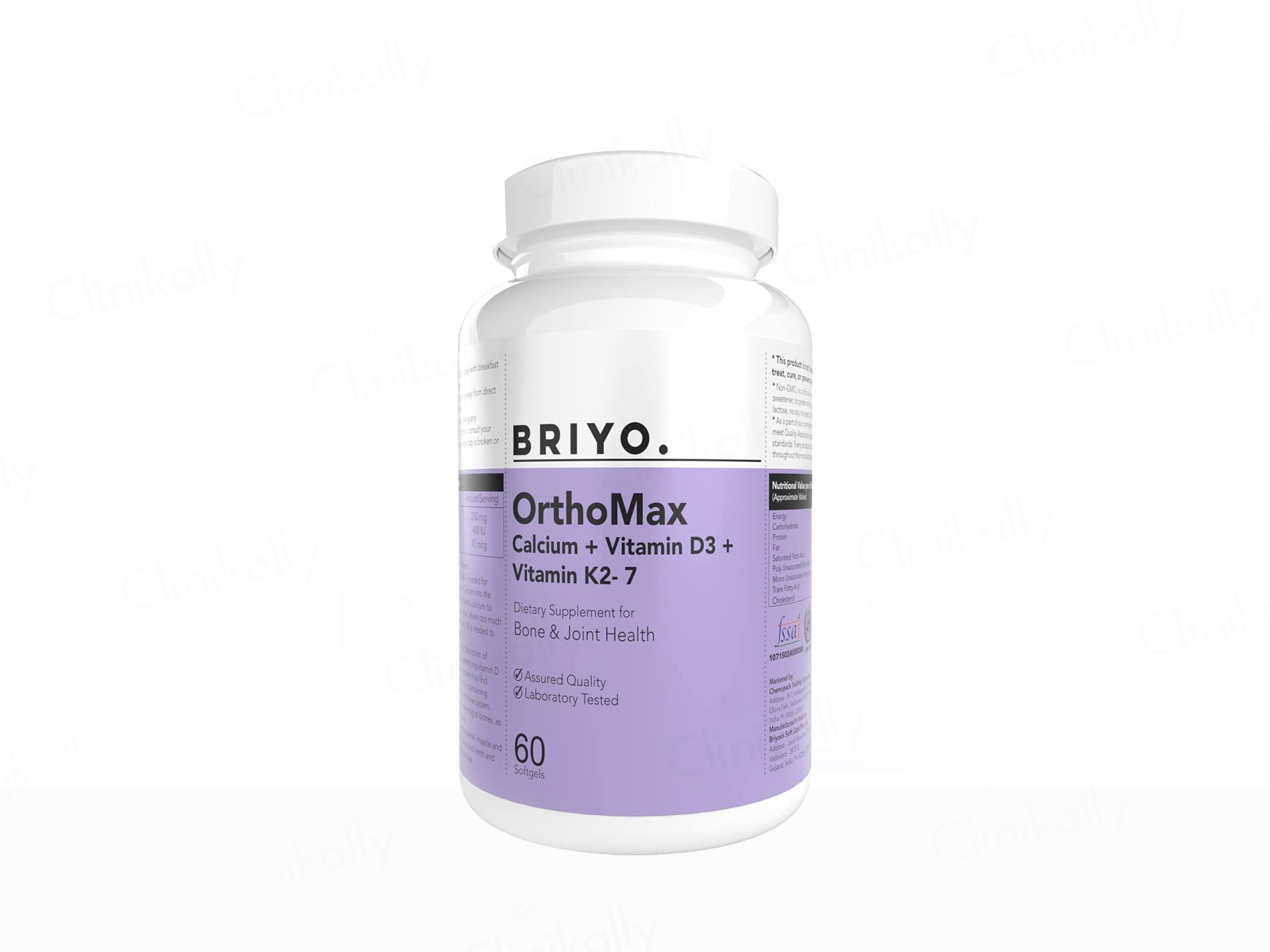 Briyo OrthoMax Dietary Supplement Softgel Capsule For Bone & Joint Health