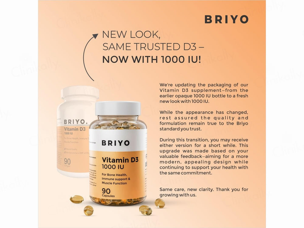 Briyo Vitamin D3 1000 IU Capsule