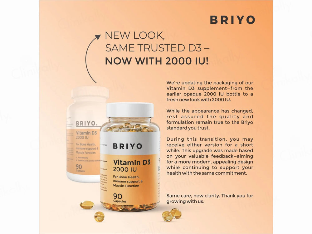 Briyo Vitamin D3 2000 IU Capsule