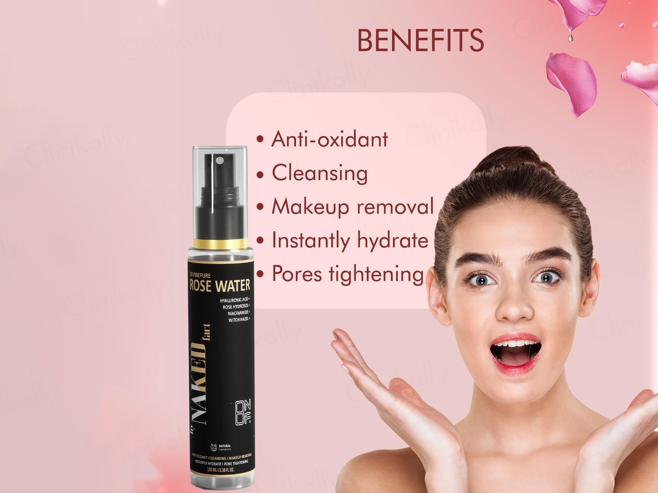 By Naked Fact Devinepure Pore Tightening & Cleansing Rose Water