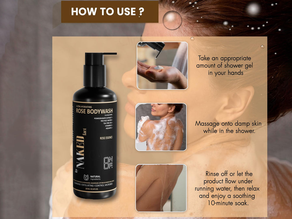 By Naked Fact Ultra Hydrating & Exfoliating Rose Bodywash