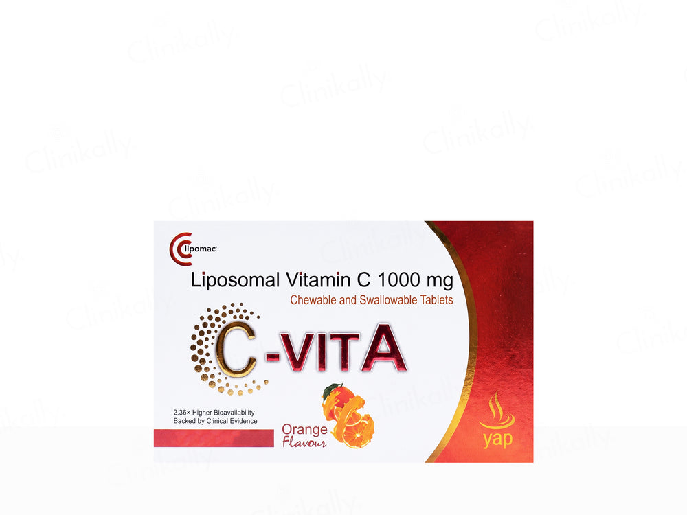 C-VitA Vitamin C 1000mg Chewable Tablet - Orange Flavour