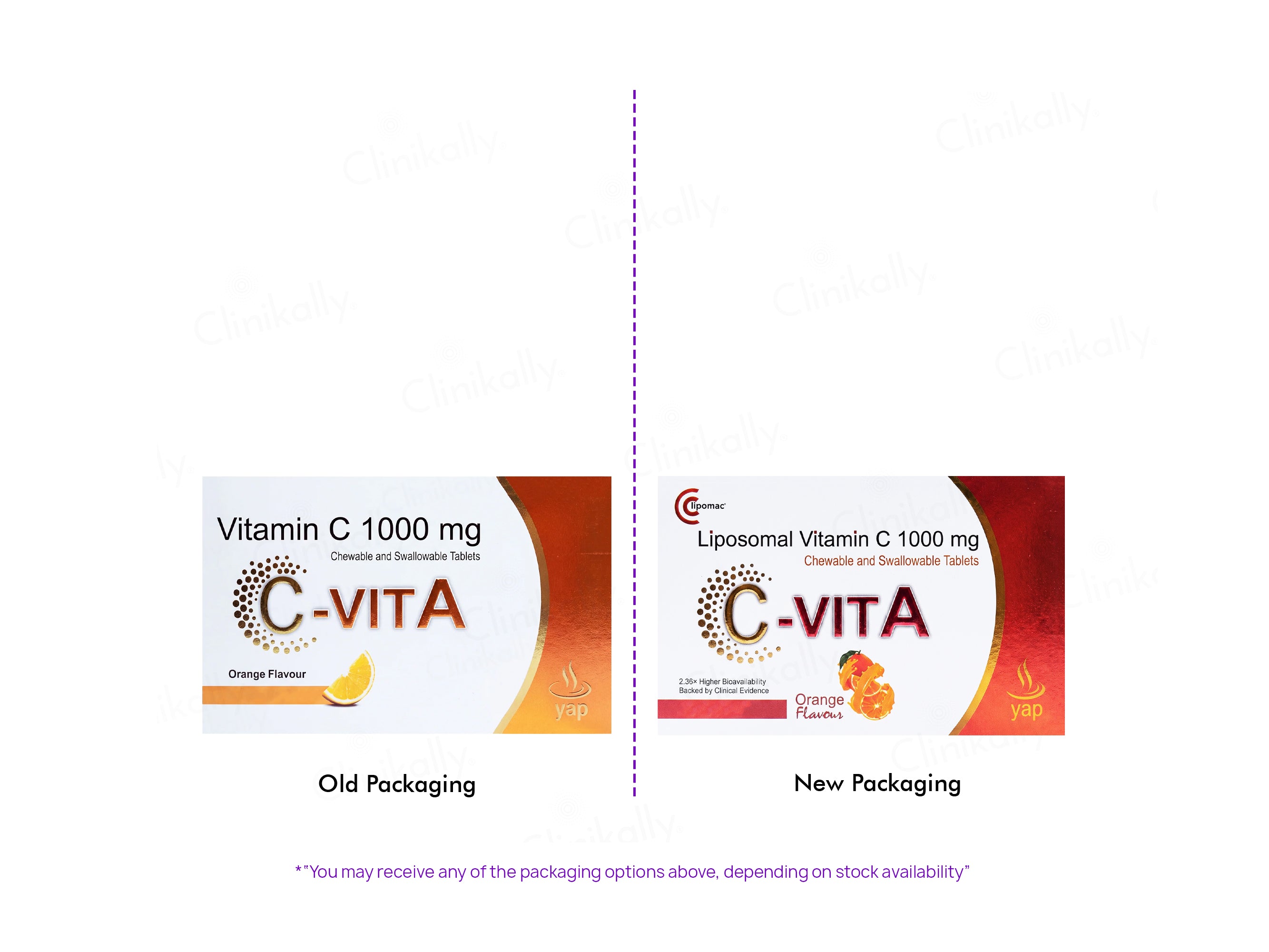 C-VitA Vitamin C 1000mg Chewable Tablet - Orange Flavour